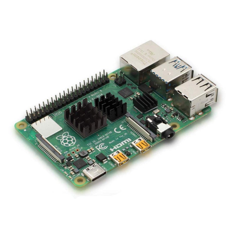 Easycargo طقم مروحة ومشتت حراري Easycargo Raspberry Pi 4، مروحة تبريد 30 مم لمشتت حراري لـ Raspberry Pi 5 4 3 لوحات تطوير الإلكترونيات والروبوتات DIY 3007 30x30x7mm 5V 3.3V مروحة صغيرة هادئة (أسود 2 حزمة) - Image 5
