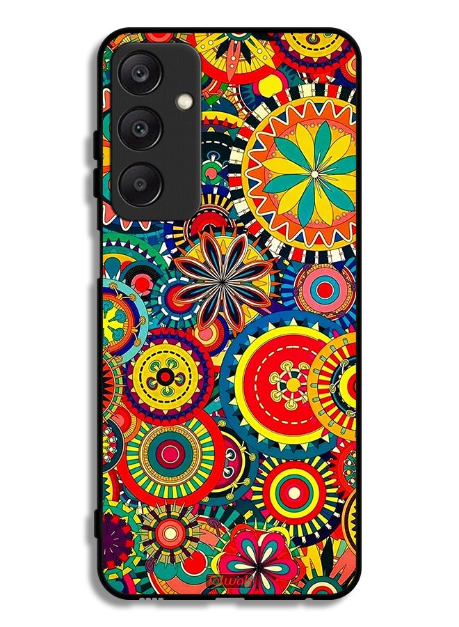 Tolwak Samsung Galaxy A25 5G Protective Case Cover Colorful Mandala Pattern - Image 1