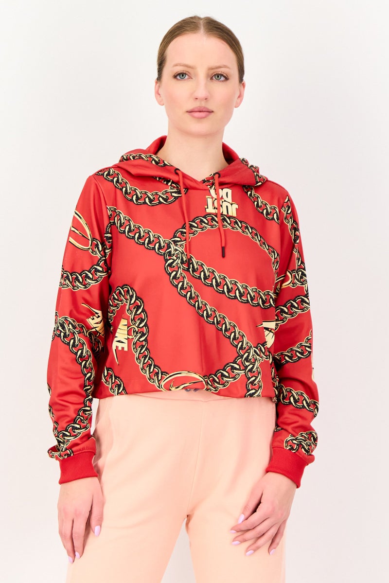 Nike هودي خارجي طويل الأكمام للنساء، متعدد الألوان - Image 1