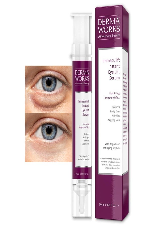 DERMAWORKS IMMACULIFT EYE BAGS REMOVER Men & Women - Eye Cream for Dark Circles and Puffy Eyes Bags Under Eyes - Instant Face Lift - Instant Wrinkle Remover for Face Tightening Cream -Temporary Skin Tightening - Image 1
