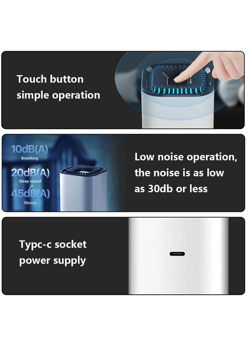 Generic - Air Purifiers Quiet for Home Air Cleaner Dust Mites Air Purifier for Allergies with Dual H13 Hepa Filter Pollen Allergy Particles Dust Mist for Bedroom Home Car Office - Image 1