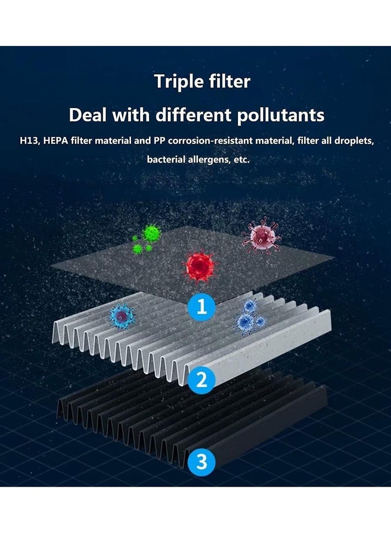 Generic - Air Purifiers Quiet for Home Air Cleaner Dust Mites Air Purifier for Allergies with Dual H13 Hepa Filter Pollen Allergy Particles Dust Mist for Bedroom Home Car Office - Image 1