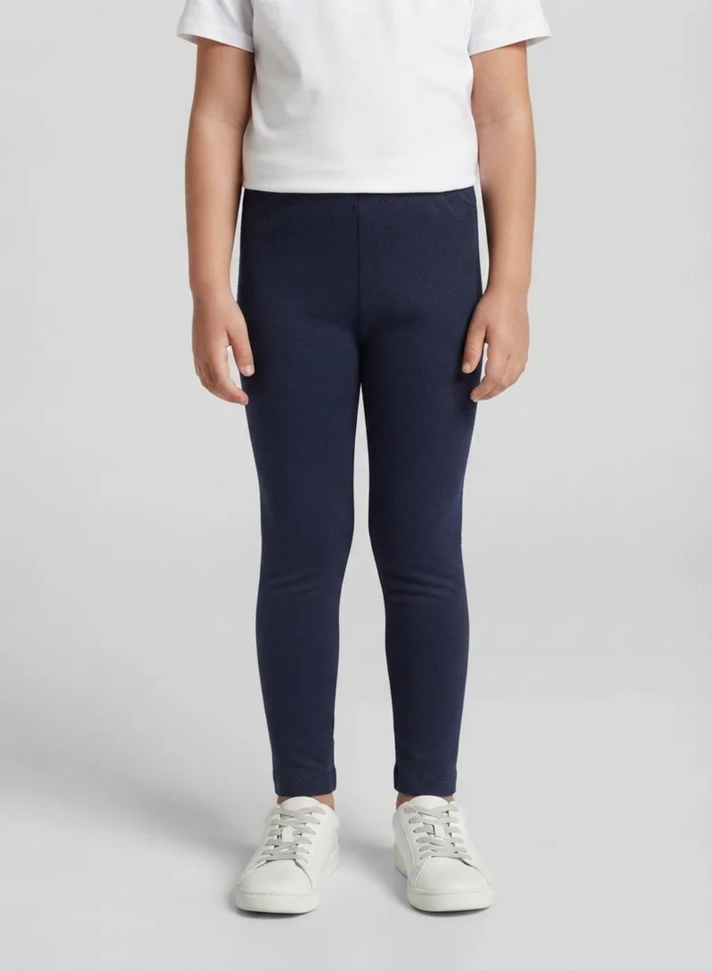 بيبي كلو Girls Navy Blue Full-Length School Uniform Leggings