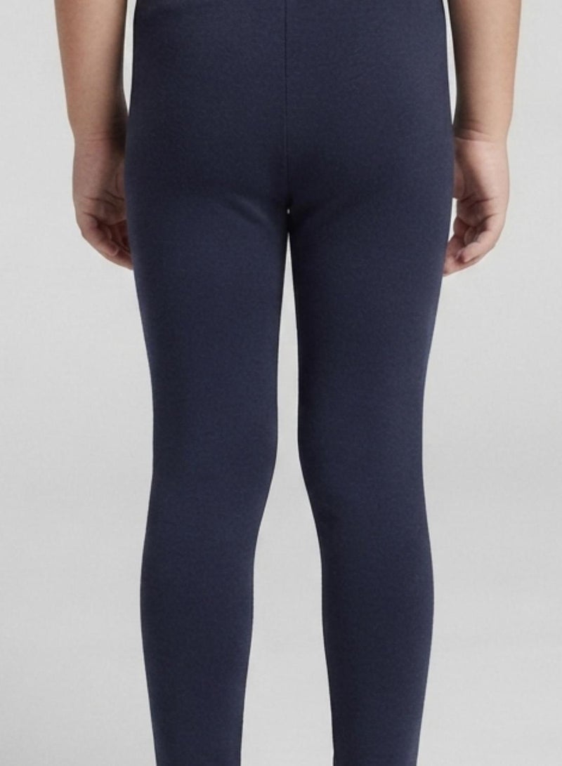 babyqlo Girls Navy Blue Full-Length School Uniform Leggings - Image 5