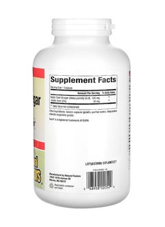 natural Factors Fermented Apple Cider Vinegar 500 mg 360 Easy To Swallow Capsules  - Image 2