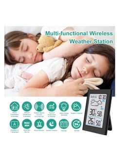 Excefore Wireless Indoor Outdoor Thermometer, Wireless Digital Hygrometer, Temperature Gauge with Time and Humidity, Outside Thermometer Gauge for Patio  - Image 5