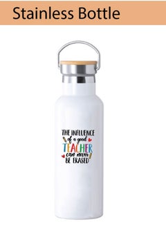 PRINTSHOP4ME Teacher's Day Pack of 3 Combo Pack - Stainless Steel Bamboo Cap Flask Bottle 600ml, Teddy Bear and Greeting Card - Teacher's Day Gift Set - Gift for World Teachers Day  - Image 3