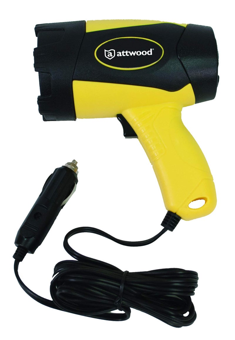 attwood Attwood 11794-7 Portable 5W LED Emergency Spotlight 12V Adapter Plug, Safety Yellow/Black  - Image 3