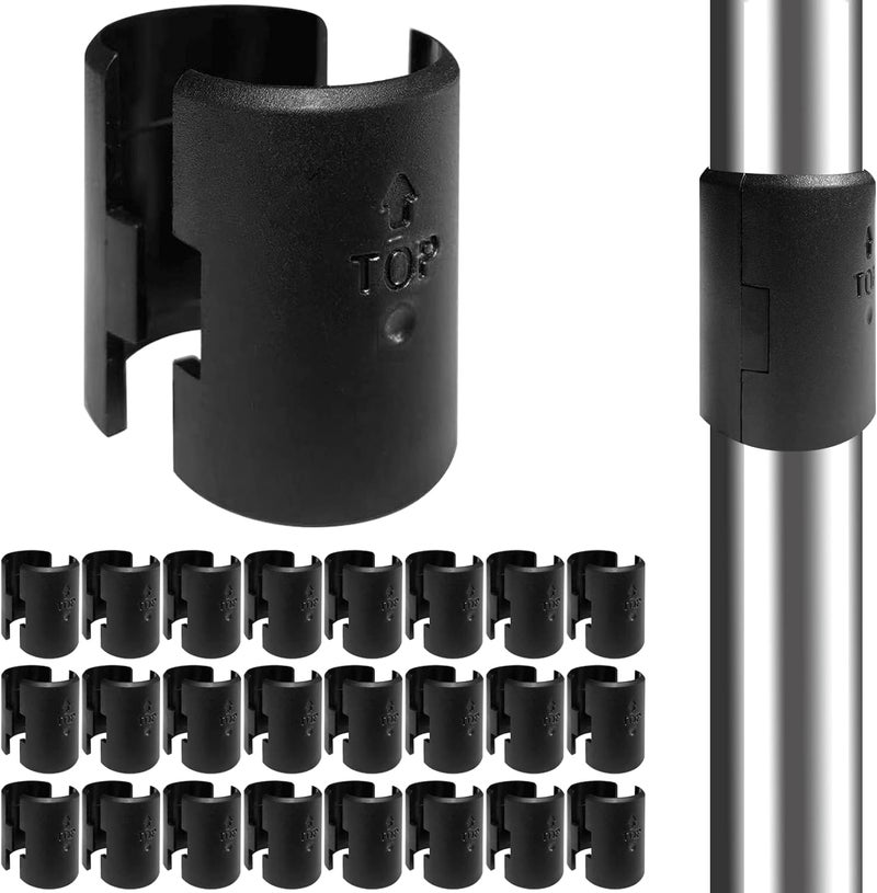 Takngjd Wire Shelf Clips - 36 Pack Plastic Metal Shelf Clips  1 Inch Wire Shelf Clips For 1"" Post  Black Wire Shelving Clips- Shelving Sleeves Replacements For Wire Shelving System (18 Pairs) - Image 1