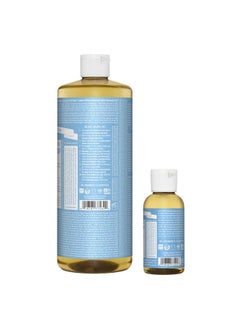 Dr. Bronner's Dr. Bronner’S Purecastile Liquid Soap Baby Unscented Bundle. 32 Oz. Bottle And 2 Oz. Travel Bottle  - Image 2