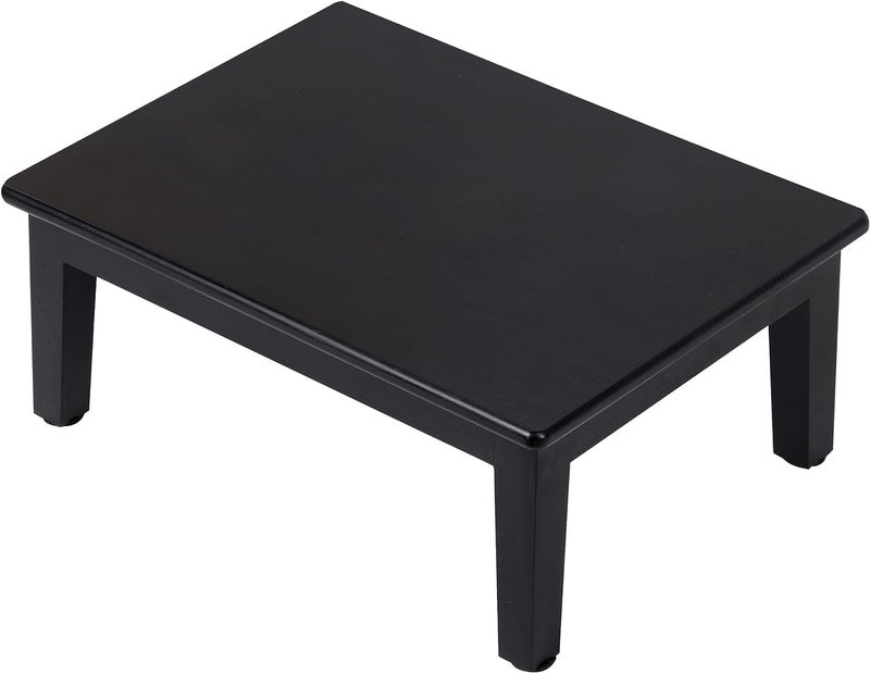 Craftsline Wooden Step Stool for Adults and Bed - 16.53x11.81x6.3in, 300 Pounds Capacity, One Step Foot Stool for Bedroom (Black) - Image 5