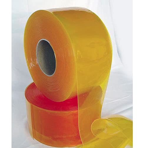 Flexiclear Flexiclear PVC Strip Curtain 2mm Roll Covers 100 sqft Cleat Golden Tint  - Image 2