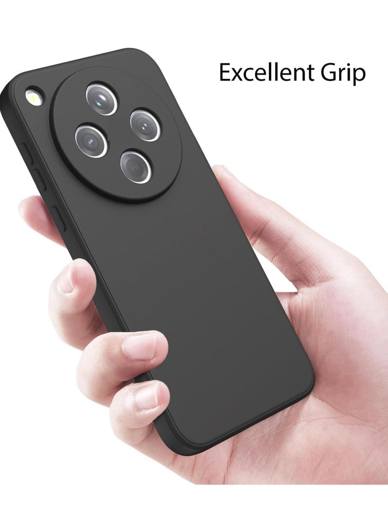 Generic For Oppo Find X8 Liquid Silicon Case Soft Microfiber Lining Cushion Slim Shell Shockproof Protective Soft Gel Rubber Matte Finish Cover Camera Protection Case for Oppo Find X8 Black  - Image 4