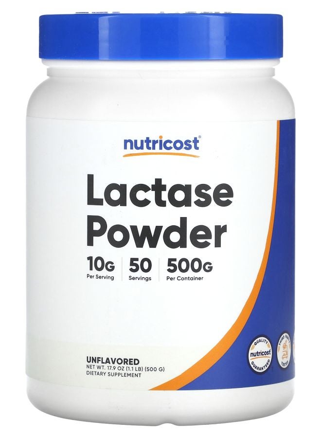 Nutricost Lactase Powder Unflavored 17.9 oz (500 g)