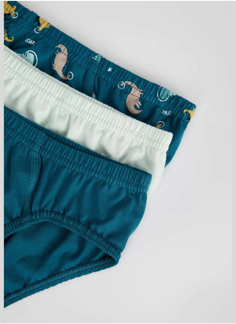 DeFacto 3 Pack Dinasour Print Thong Set
