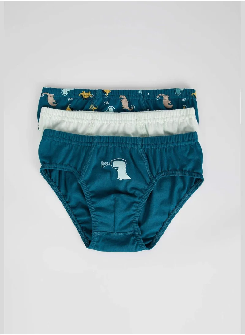 DeFacto 3 Pack Dinasour Print Thong Set