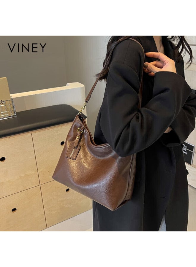 Viney Genuine Leather Large Capacity Tote Bag Women Luxury Crossbody Shoulder Bag Birthday Gift For Girlfriend Wife - Image 1