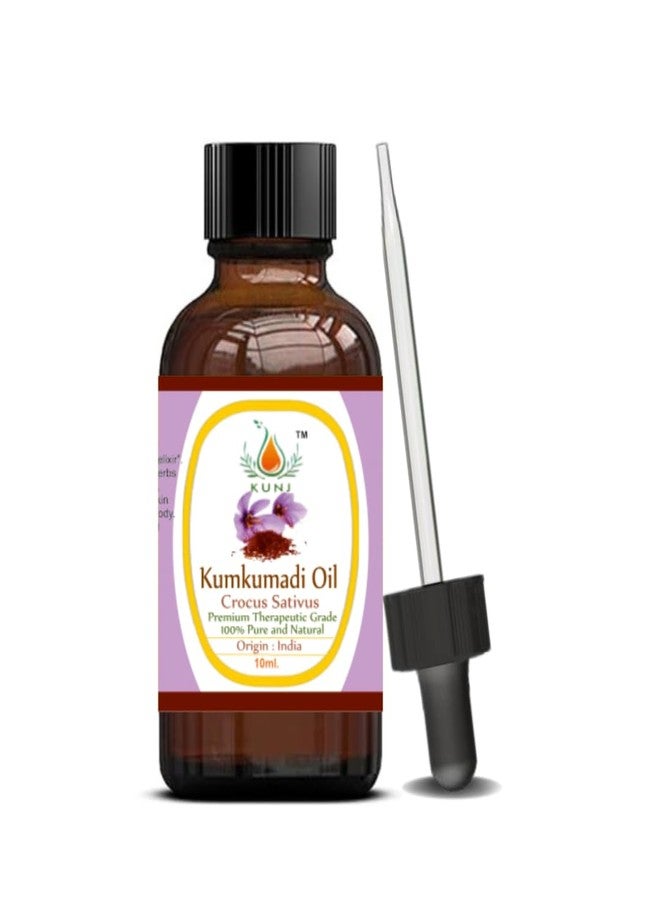 KUNJ Kumkumadi Oil (Ayurvedic Herbal Blend) 10ML - 100% Pure & Natural, Undiluted - Premium Face Oil for Glowing Skin, Radiance, Moisturizing & Skin Brightening - Image 3