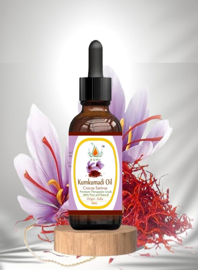 KUNJ Kumkumadi Oil (Ayurvedic Herbal Blend) 10ML - 100% Pure & Natural, Undiluted - Premium Face Oil for Glowing Skin, Radiance, Moisturizing & Skin Brightening - Image 1