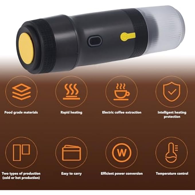 Jectse Portable Coffee Maker 3 In 1 20Bar Cordless Heating Full Automatic Capsule Coffee Machine For Nes Capsules Dg Capsules Ground Coffee Home Office Travel Outdoor - Image 2