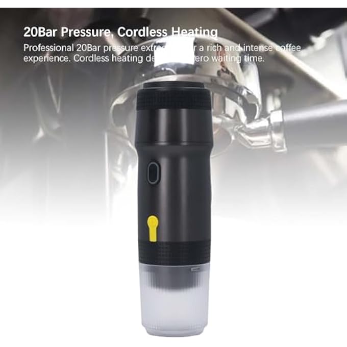 Jectse Portable Coffee Maker 3 In 1 20Bar Cordless Heating Full Automatic Capsule Coffee Machine For Nes Capsules Dg Capsules Ground Coffee Home Office Travel Outdoor - Image 3