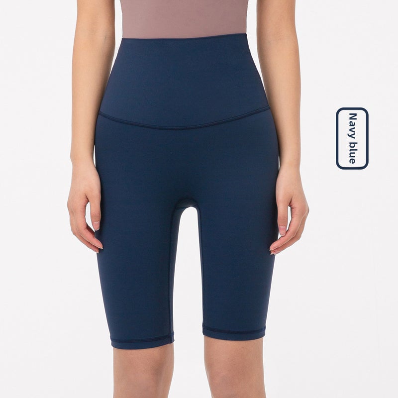 Summer High-Waist Sports Cycling Shorts Women Navy True Navy