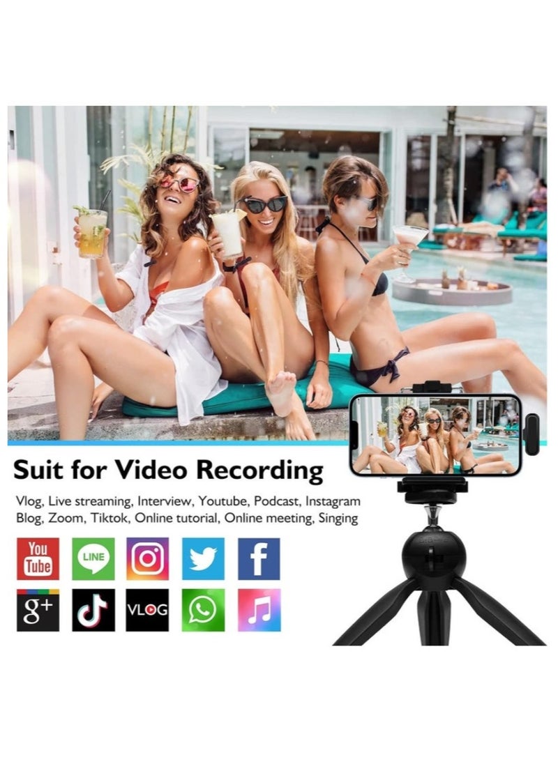 Generic - Wireless Lavalier Microphone For IPhone IPad, Plug And Play Mini Mic With Charging Bin Earbud For YouTube TikTok Live Streaming Gaming (2 Lightning Mics) - Image 1