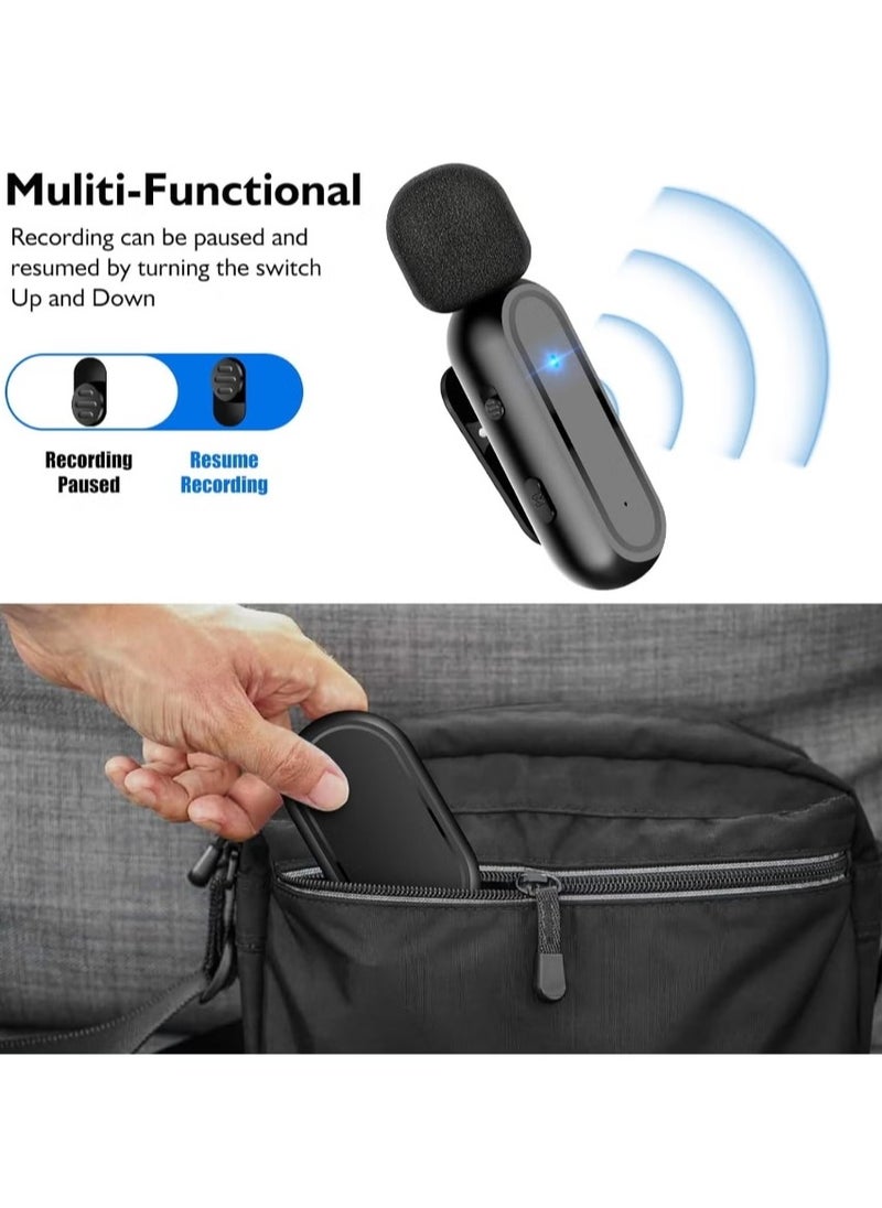 Generic - Wireless Lavalier Microphone For IPhone IPad, Plug And Play Mini Mic With Charging Bin Earbud For YouTube TikTok Live Streaming Gaming (2 Lightning Mics) - Image 1