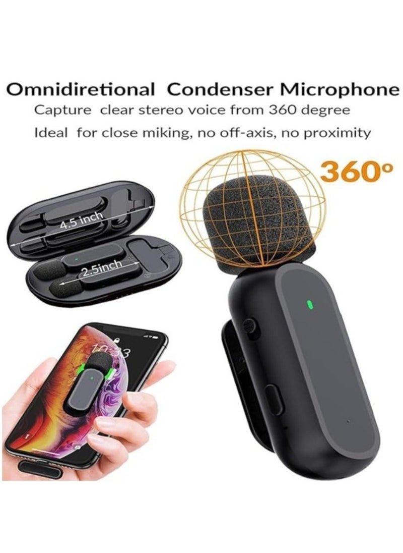 Generic - Wireless Lavalier Microphone For IPhone IPad, Plug And Play Mini Mic With Charging Bin Earbud For YouTube TikTok Live Streaming Gaming (2 Lightning Mics) - Image 1