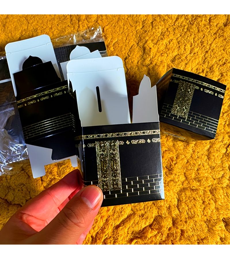 20pcs Umrah Black Candy Boxes for Eid Ramadan Muslim Pilgrimage Gifts - Image 5