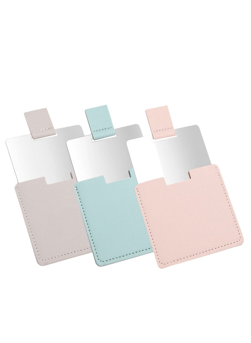 SYOSI 3 PCS Small Compact Mirror for Purse Mini Mirror Travel Handheld Makeup Mirro Portable Folding Mirror, Pocket Cosmetic Travel Mirror, Stainless Steel Compact Cosmetic Mirrorr  - Image 1