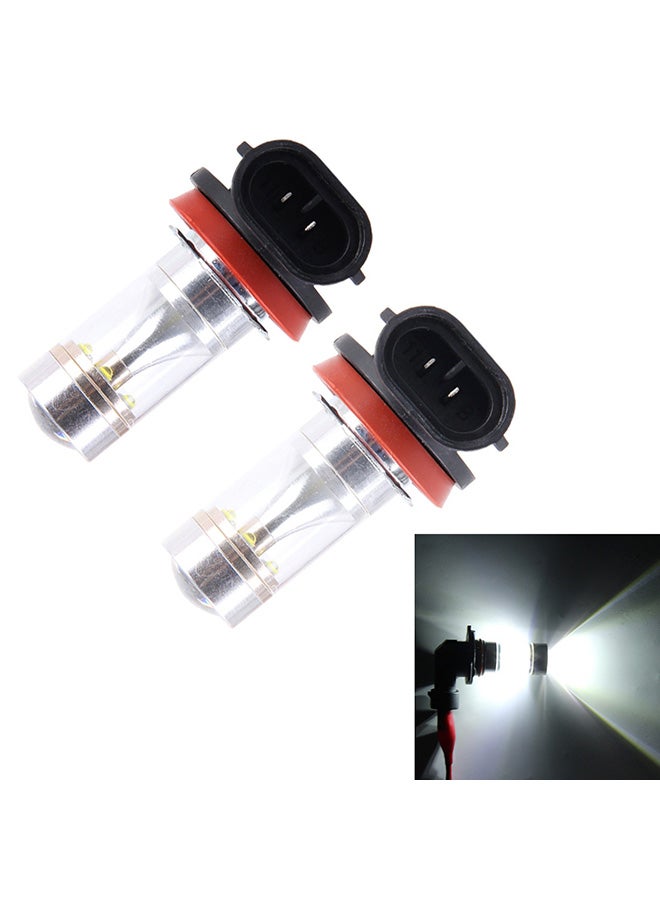 Loquat 2-Piece H8 H11 30W 350 LM 6000K White Light CREE 6 LED Car Fog Light Bulb - Image 2