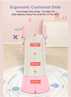 MaBaby Kids folding slide Indoor Household Small Kids Slide for Toddlers baby multifunctional climbing slide combination game home indoor and outdoor Toddler Slide Basketball Hoop  - Image 4