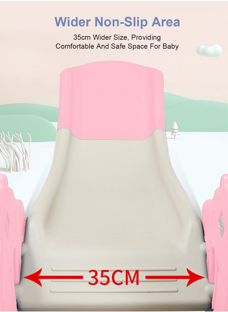 MaBaby Kids folding slide Indoor Household Small Kids Slide for Toddlers baby multifunctional climbing slide combination game home indoor and outdoor Toddler Slide Basketball Hoop  - Image 2