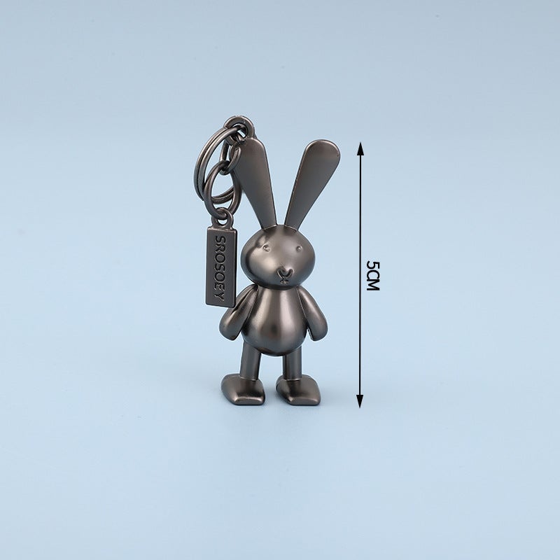 Car Keychain Metal Plating Rabbit Pendant - Image 5