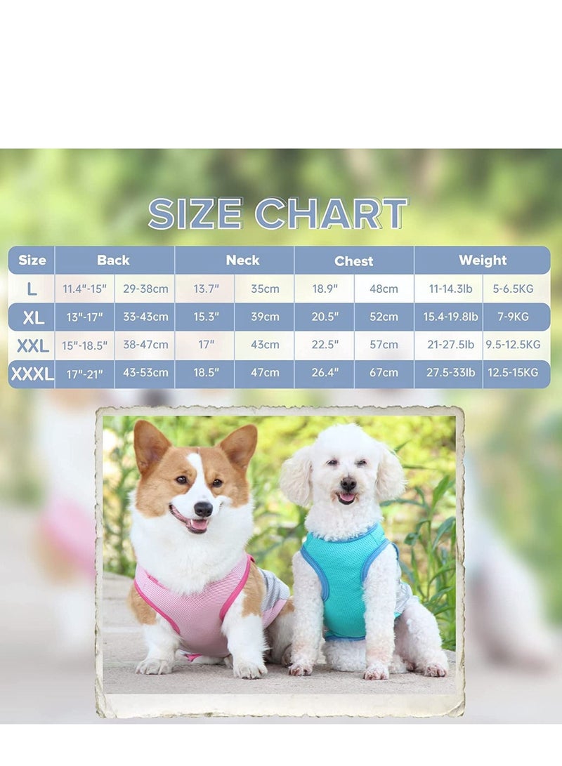 SYOSI Dog Cooling Vest Instant T-Shirts for Summer Evaporative Microfiber Sun Protection Jacket Lightweight for Walking, Running High Visibility with Reflective Label Tank Top Sleeveless  - Image 4