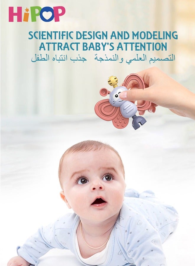 HIPOP 11pcs Baby Rattle Toy, Infant Teething Toys, Grab and Spin Rattles Sensory Toy Set, Food Grade Silicone Material, Baby Toys Gift for Babies 0-12-24 Months Boys Girls, Early Educational Toy Set. - Image 1