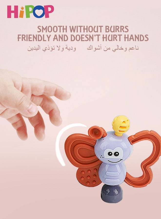 HIPOP 11pcs Baby Rattle Toy, Infant Teething Toys, Grab and Spin Rattles Sensory Toy Set, Food Grade Silicone Material, Baby Toys Gift for Babies 0-12-24 Months Boys Girls, Early Educational Toy Set. - Image 3