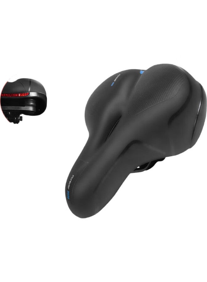 Forever Bicycle Mountain Bike Soft Seat, Universal Comfortable Silicone Saddle, Enlarged And Thickened Fat Seat, Black And Red - Image 3