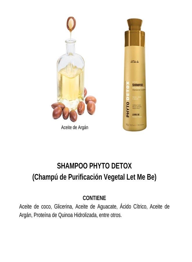 Let Me Be Phyto Detox Clarifying Shampoo 1000ml 33.8 fl oz Pre-Treatment Cleanser for Smoothing or Keratin Process - Image 3