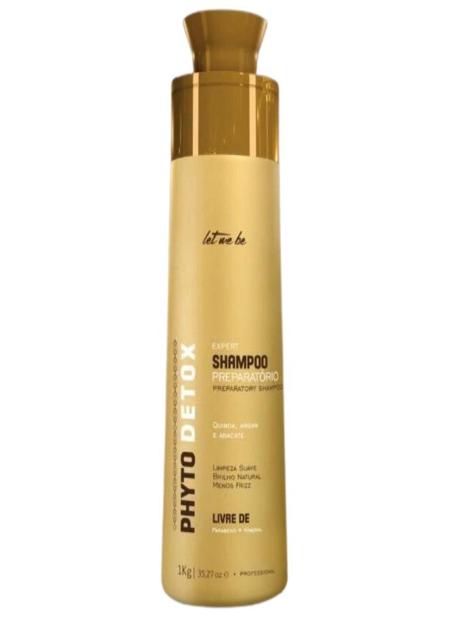 Let Me Be Phyto Detox Clarifying Shampoo 1000ml 33.8 fl oz Pre-Treatment Cleanser for Smoothing or Keratin Process - Image 1