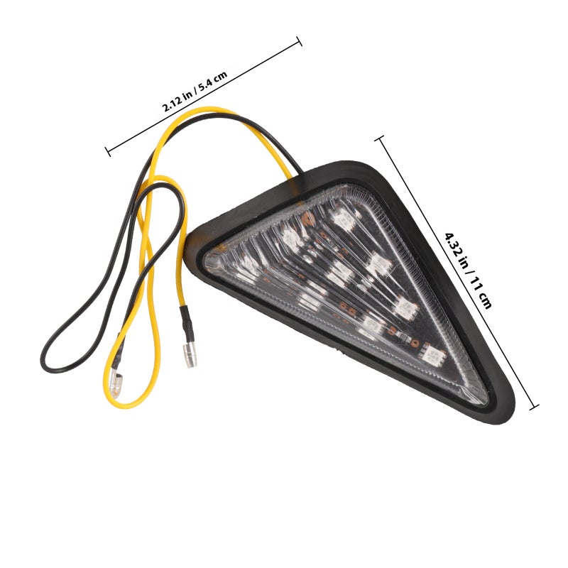 2 Pcs Motorcycle Turn Signals Amber Motorcycle Indicator Lights Front Turn Signals - Image 2