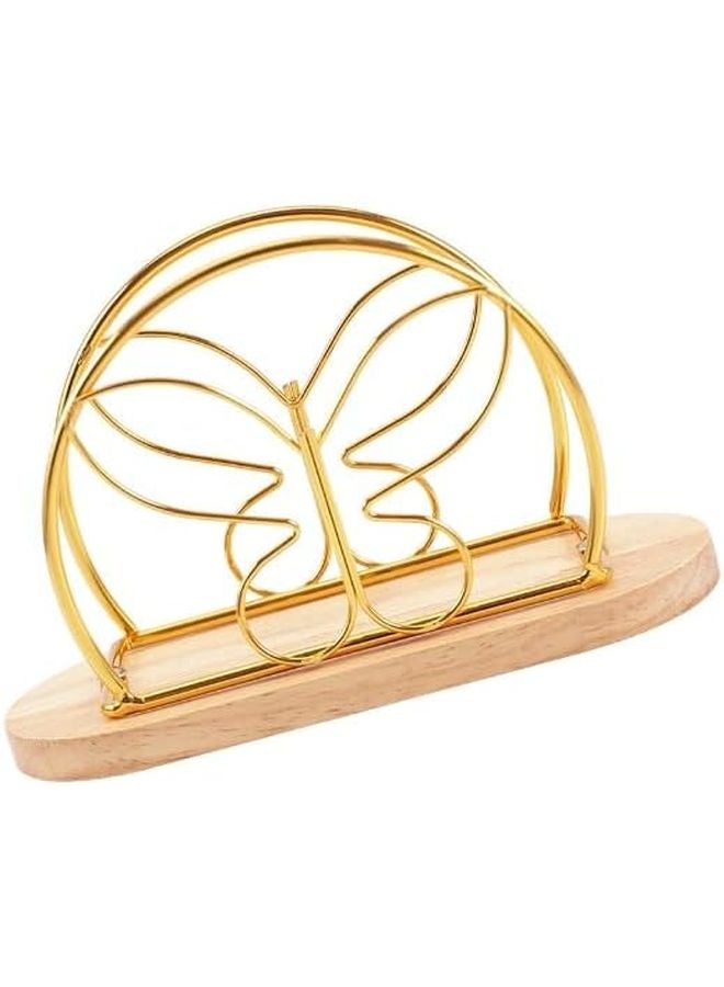 حامل مناديل الفراشة الذهبية موزع ورق قائم بذاته للفنادق والديكورات الداخلية المختلفة - Image 2