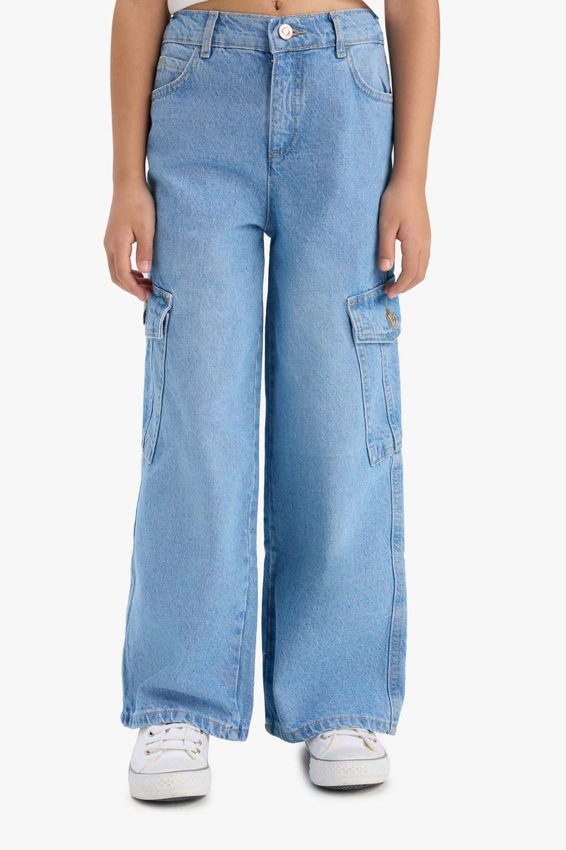 DeFacto Blue Girl Jean Trousers Casual - Image 1