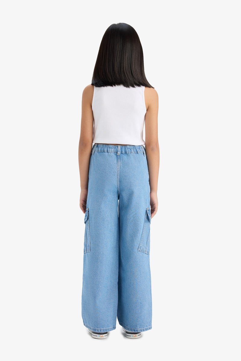 DeFacto Blue Girl Jean Trousers Casual - Image 4