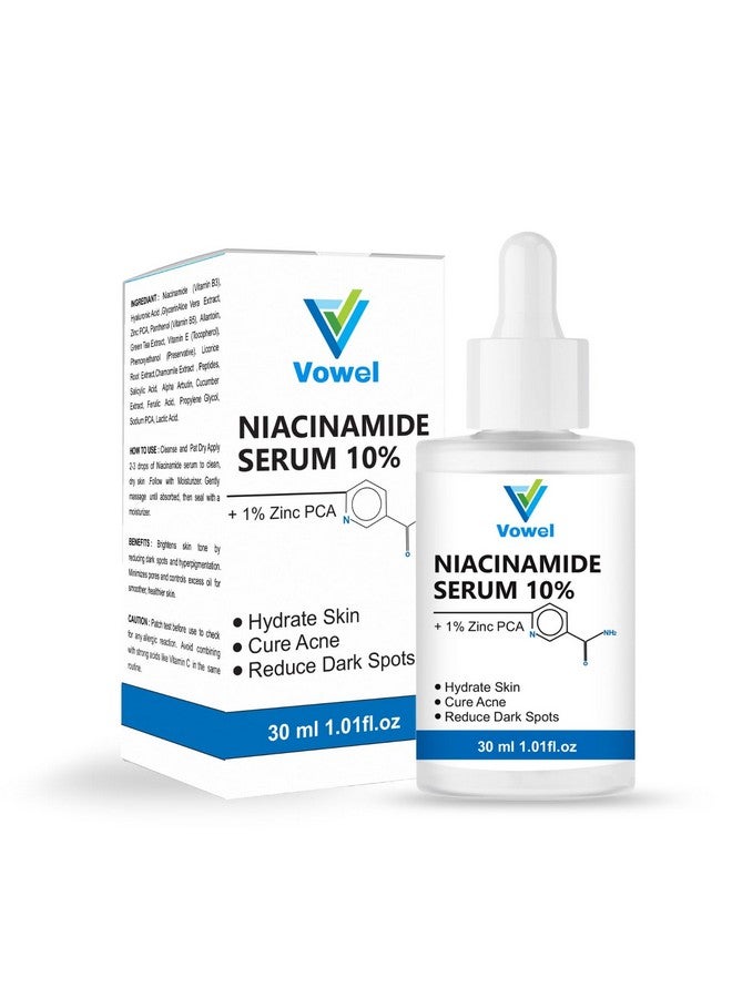 Vowel Oil Control 10% Niacinamide Face Serum with 1% Zinc PCA | Fades Acne Marks & Dark Spots | Controls Sebum production | 30 ml - Image 1