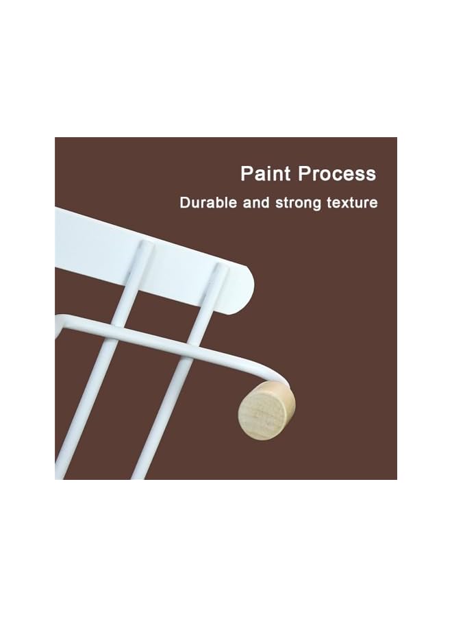 The Bros Over The Door Hooks, Sturdy Metal Over Door Organizer Rack with 6 Wooden Hooks, No punching required Door Hangers for Hanging Coats Hats Robes Towels Bathroom Bedroom Door Hangers - Image 4