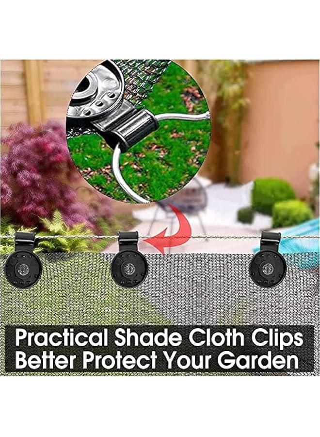 Generic Shade Cloth Heavy Duty Lock Grip,Shade Cloth Plastic Clips, Windproof Tarp Clips Awning Clamp Grip Sunshade Net Shading Fixed Clip Buckle Round Reusable Plastic Clips for Sun Shade Net (100Pcs, A) - Image 2