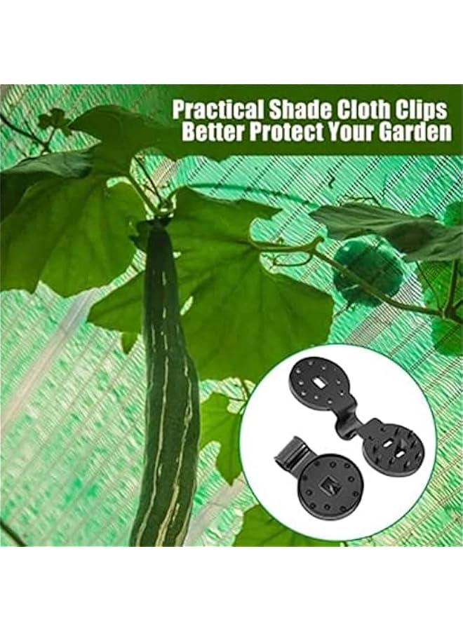 Generic Shade Cloth Heavy Duty Lock Grip,Shade Cloth Plastic Clips, Windproof Tarp Clips Awning Clamp Grip Sunshade Net Shading Fixed Clip Buckle Round Reusable Plastic Clips for Sun Shade Net (100Pcs, A) - Image 3