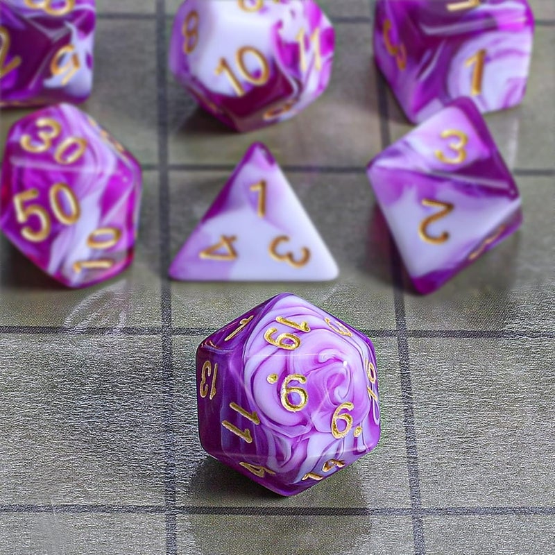CiaraQ DND Polyhedral Dice Set with a Black Dice Bag for D&D RPG MTG Role Playing Table Games - Image 4